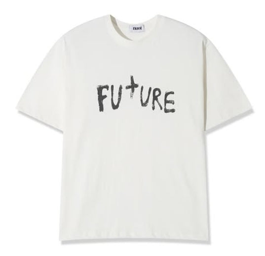 future lettering half cropped t-shirt (3c)