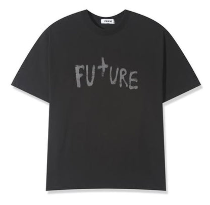 future lettering half cropped t-shirt (3c)
