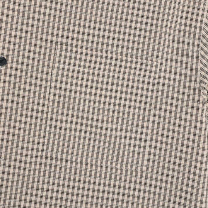 casual cropped check half shirt (4c)