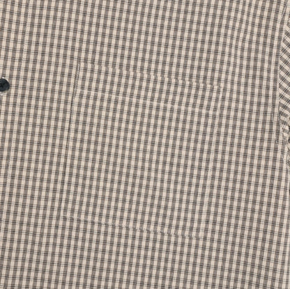 casual cropped check half shirt (4c)