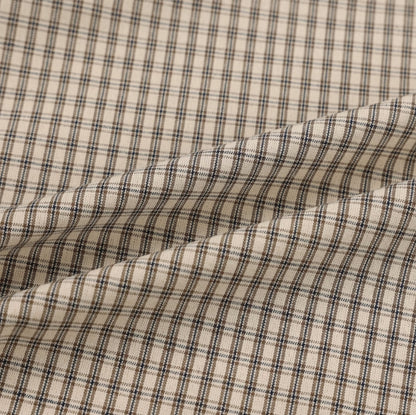 casual cropped check half shirt (4c)