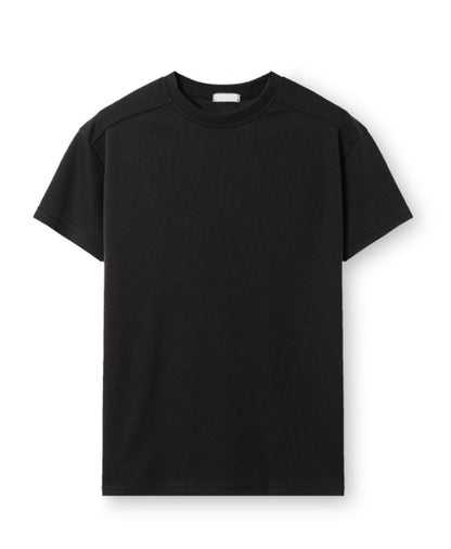 semi cropped plain t-shirt (2c)