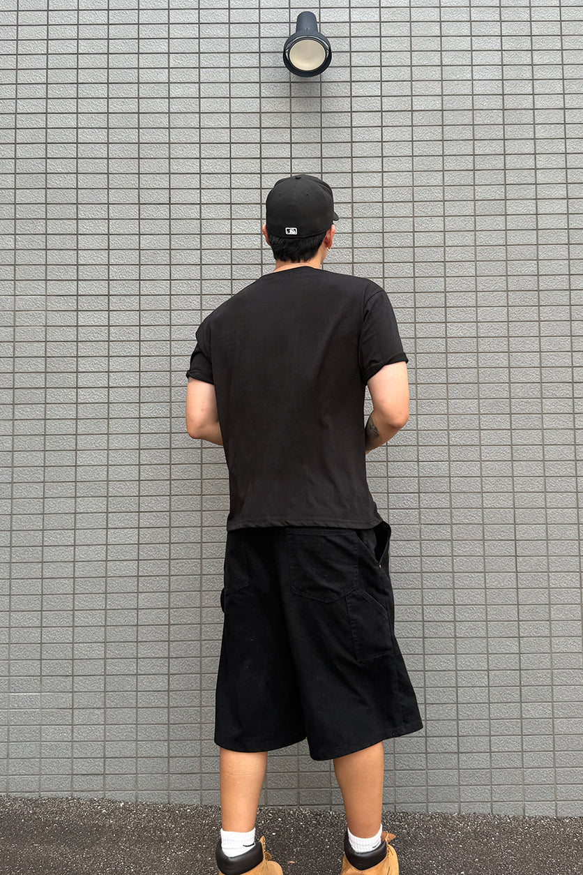 韓国ファッションメンズ　メンズファッション　ストリート系　クロップドＴシャツ　クロップＴシャツ　ハーフＴシャツ 夏コーデ