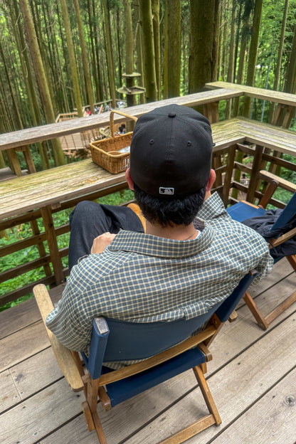 Linen Cropped Natural Check Shirt (2c)