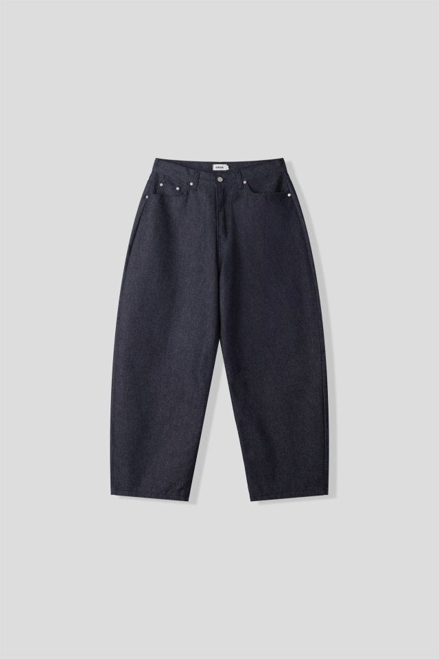 real wide baggy denim pants (2c)